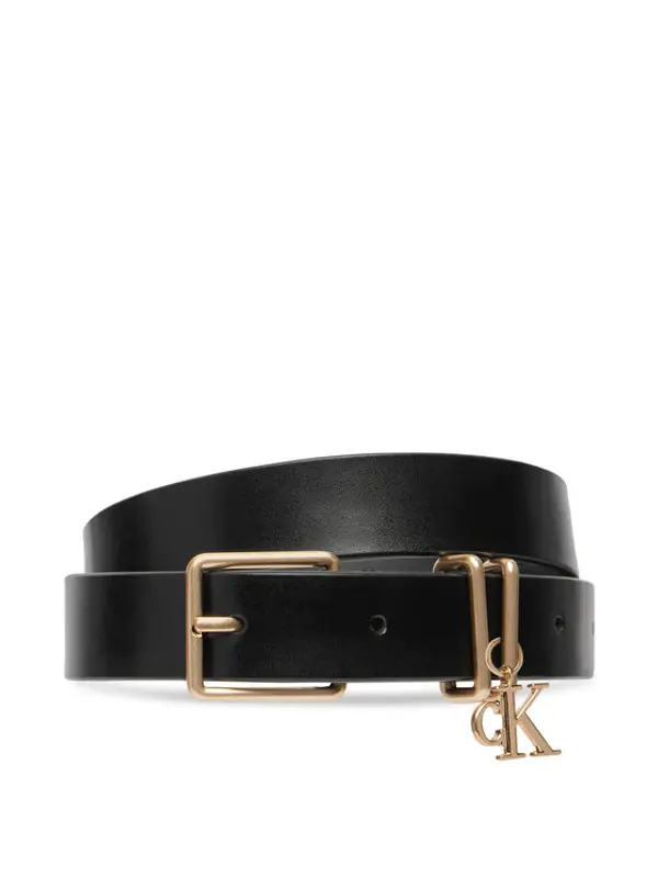 Calvin Klein Calvin Klein Remen Logo Charm Belt LV04F7086G Crna