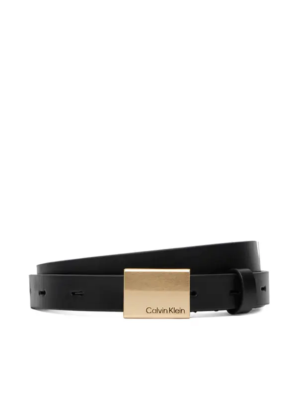 Calvin Klein Calvin Klein Remen Titlecase Plaque Belt 20Mm LV04F7089G Crna