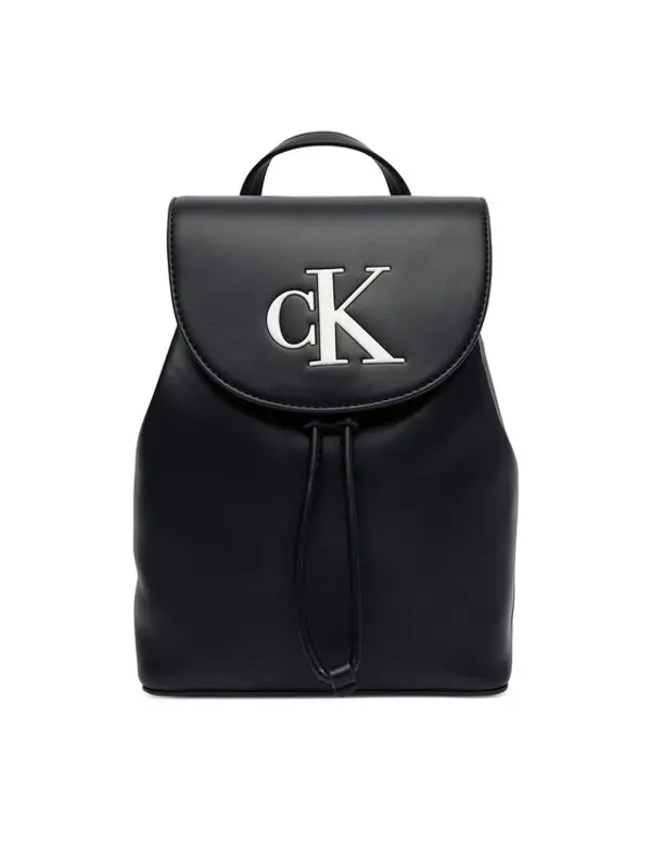 Calvin Klein Calvin Klein Ruksak Bold Ck Flap Mini Backpack LV04F3893G Crna
