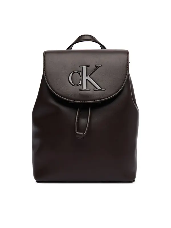 Calvin Klein Calvin Klein Ruksak Bold Ck Flap Mini Backpack LV04F3893G Tamno smeđa