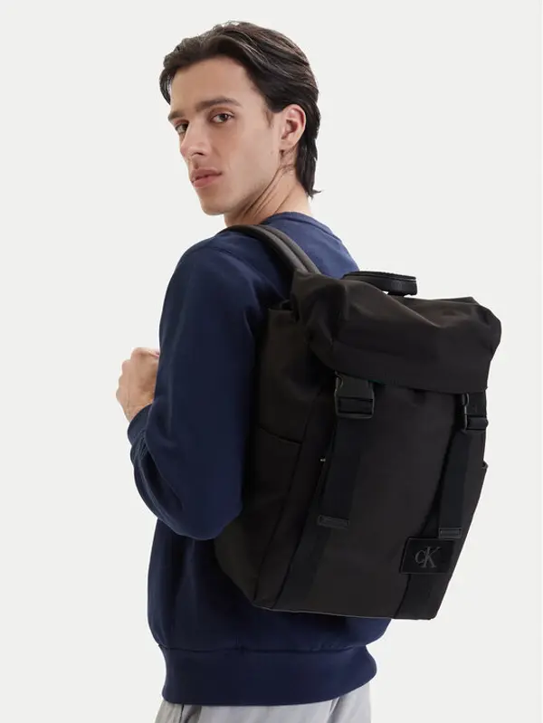 Calvin Klein Calvin Klein Ruksak Canvas Mix Backpack LV04D3364G Crna