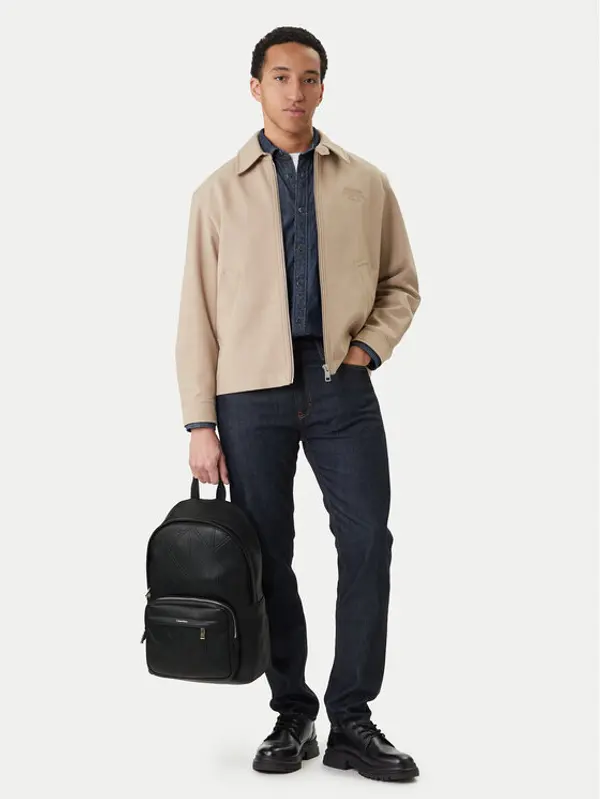 Calvin Klein Calvin Klein Ruksak Emblem Aop Emboss Round Backpack LV04D3398G Crna