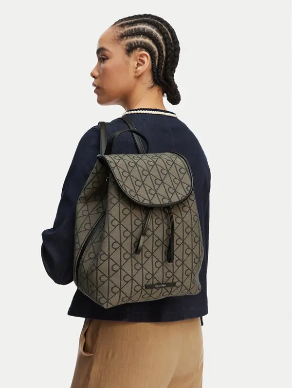 Calvin Klein Calvin Klein Ruksak Emblem Aop Jacquard Backpack LV04F3536G Smeđa