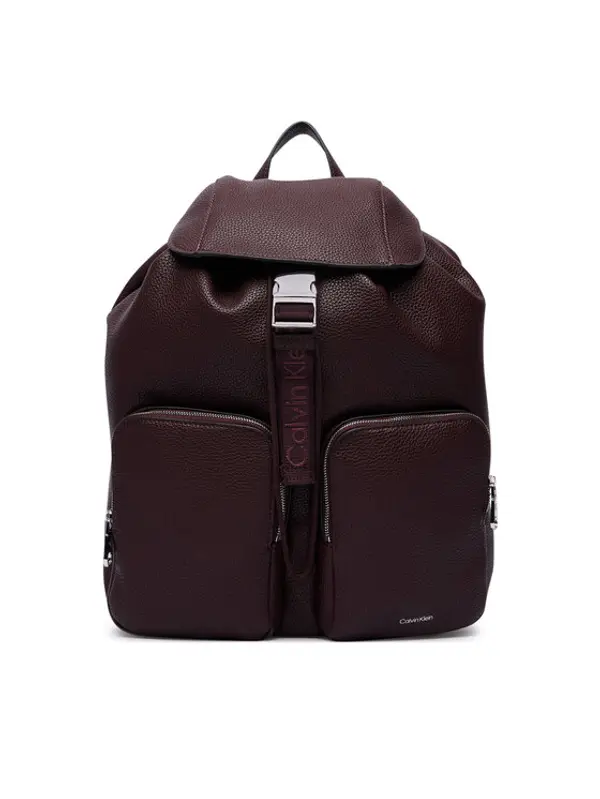 Calvin Klein Calvin Klein Ruksak Weebbing Strap Flap Backpack LV04F3645G Tamnocrvena