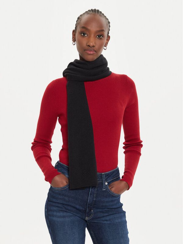 Calvin Klein Calvin Klein Šal Embroidery Fine K60K612601 Crna