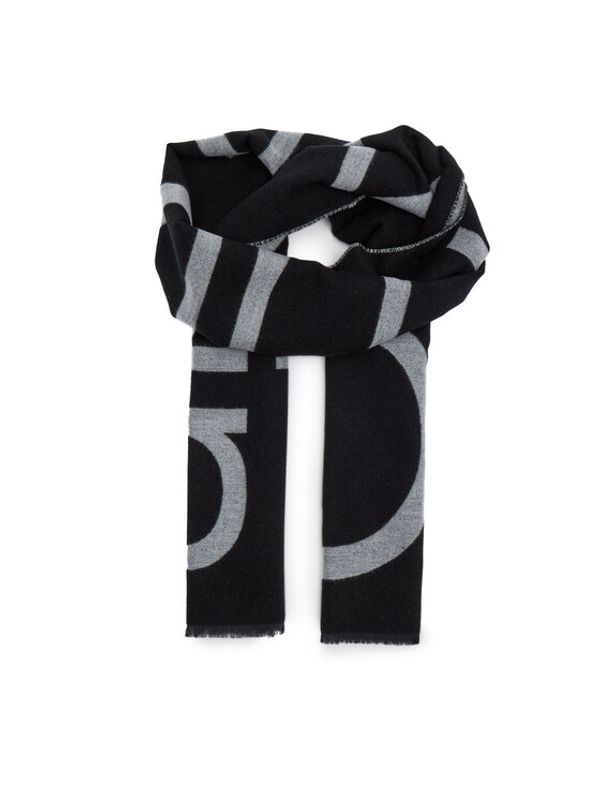 Calvin Klein Calvin Klein Šal Fringes 2-Tones Wool Blend Scarf K60K612028 Crna