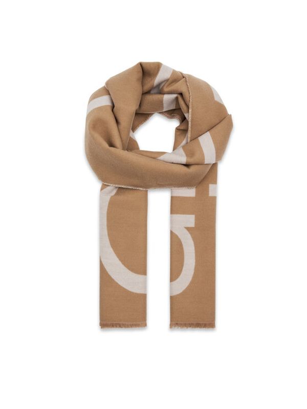 Calvin Klein Calvin Klein Šal Fringes 2-Tones Wool Blend Scarf K60K612028 Smeđa