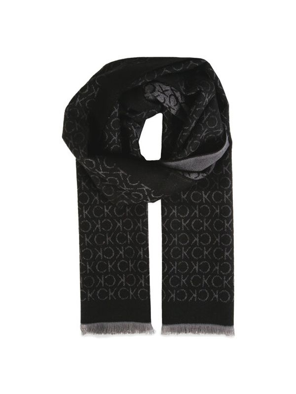 Calvin Klein Calvin Klein Šal Monogram Woven Scarf 35x180 Crna