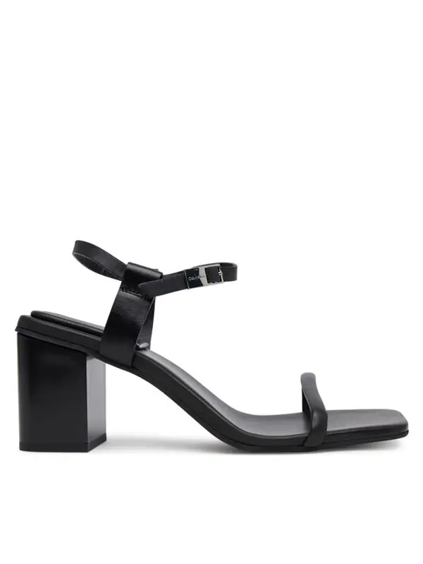 Calvin Klein Calvin Klein Sandale Block Heel Sandal 75 Lth HW0HW02650 Crna