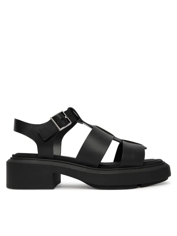 Calvin Klein Calvin Klein Sandale Chunky Sandal Fisherm Lth HW0HW02904 Crna
