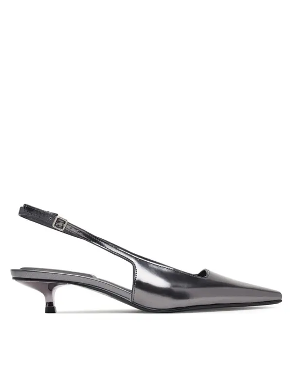 Calvin Klein Calvin Klein Sandale Kitten Heel Pump Sling Mirr Lth HW0HW03275 Crna