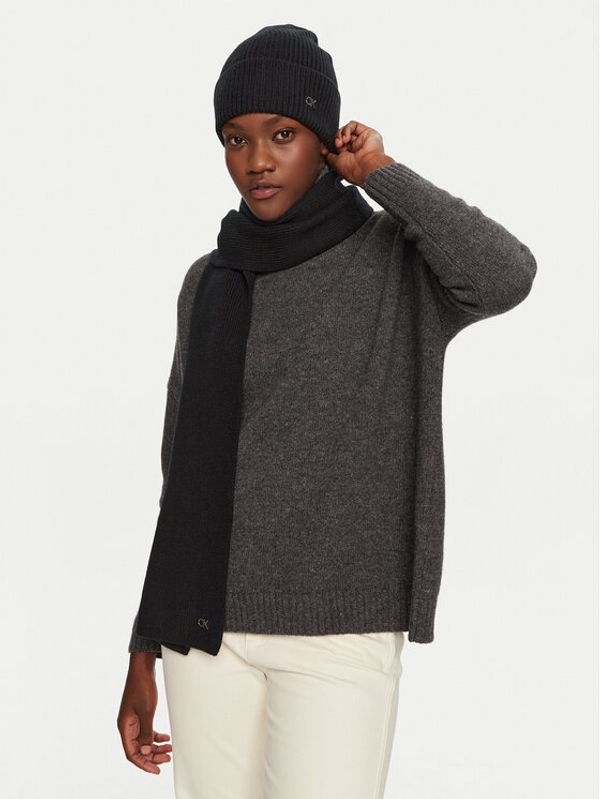 Calvin Klein Calvin Klein Set šal i kapa Chunky K60K612621 Crna