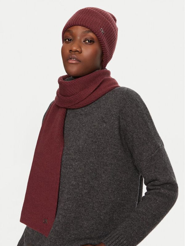 Calvin Klein Calvin Klein Set šal i kapa Chunky K60K612621 Tamnocrvena