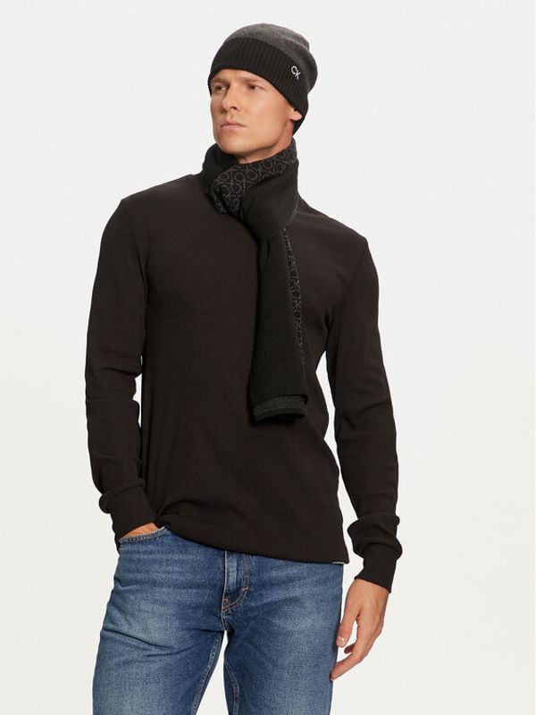 Calvin Klein Calvin Klein Set šal i kapa Gs Ck Monogram Beanie + Scarf K50K512390 Crna