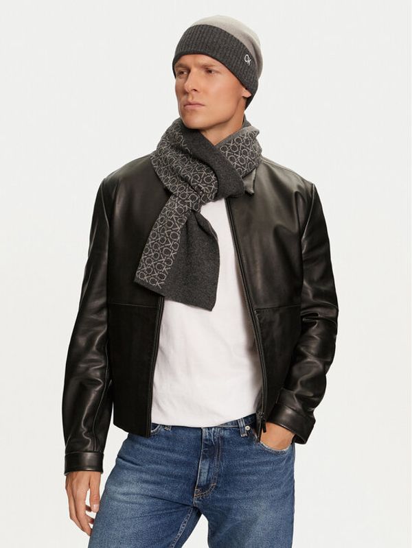 Calvin Klein Calvin Klein Set šal i kapa Gs Ck Monogram Beanie + Scarf K50K512390 Siva