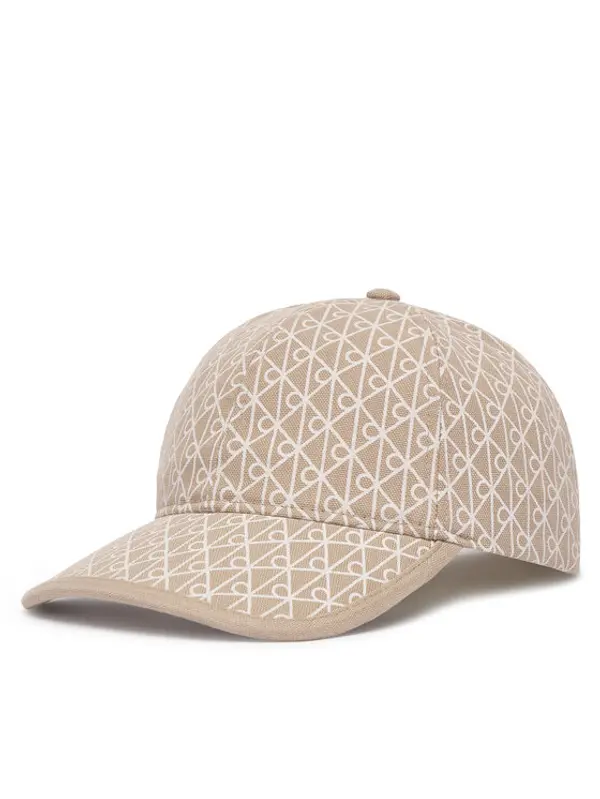 Calvin Klein Calvin Klein Šilterica Emblem Print W Leather Patch Cap LV04F5036G Bež