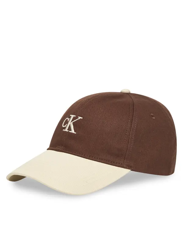 Calvin Klein Calvin Klein Šilterica Monogram Emb Colorblock Baseball LV04G5000G Smeđa