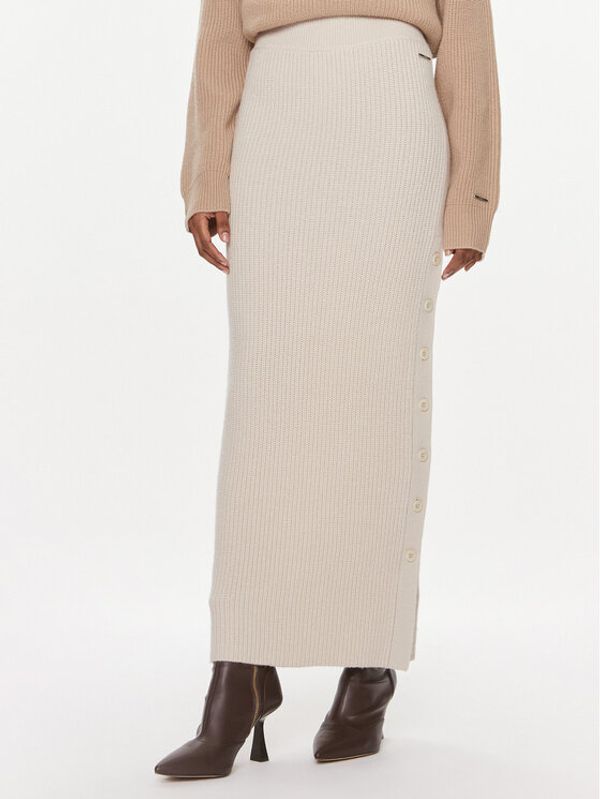 Calvin Klein Calvin Klein Suknja olovka K20K206017 Bež Slim Fit
