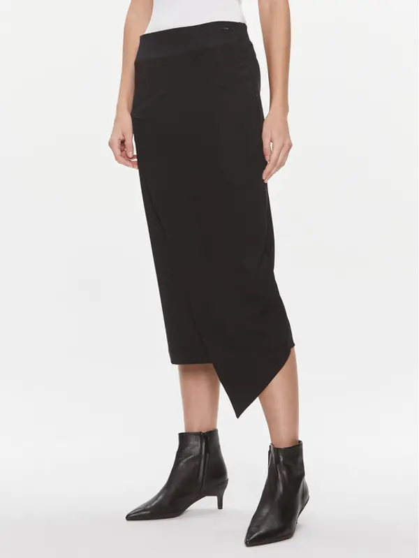 Calvin Klein Calvin Klein Suknja olovka Stretch Jersey Midi Skirt K20K206808 Crna Slim Fit