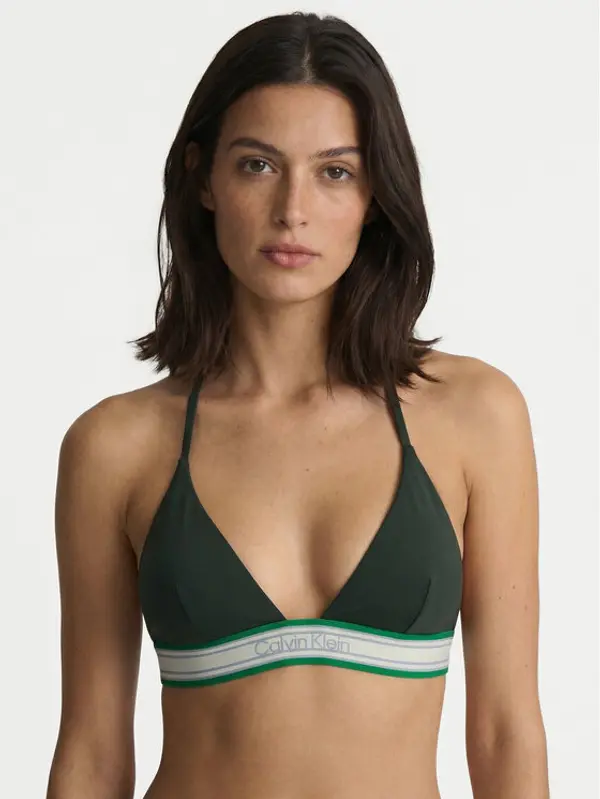 Calvin Klein Swimwear Calvin Klein Swimwear Gornji dio kupaćeg kostima LV00Q61214 Tamno zelena