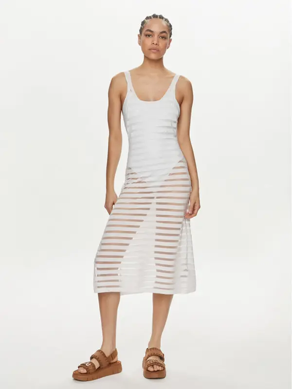 Calvin Klein Swimwear Calvin Klein Swimwear Haljina za plažu KW0KW02464 Bijela Regular Fit