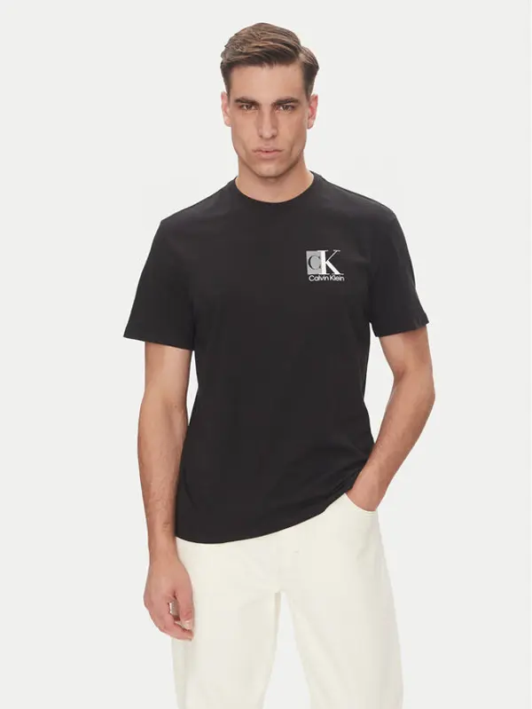 Calvin Klein Calvin Klein T-shirt Abstract Graphic LV04RC853G Crna Regular Fit