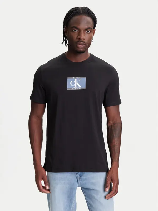 Calvin Klein Calvin Klein T-shirt Box Tape Graphic LV04RC854G Crna Regular Fit