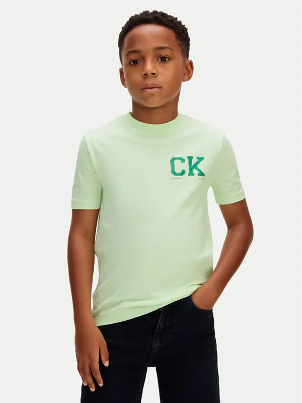 Calvin Klein Calvin Klein T-shirt Heritage LVCKSJA09B Zelena Regular Fit