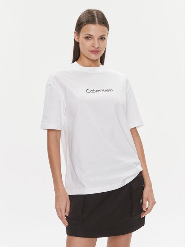 Calvin Klein Calvin Klein T-shirt Hero Logo Oversized T Shirt K20K206778 Bijela Regular Fit