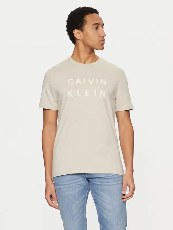 Calvin Klein Calvin Klein T-shirt K10K114156 Bež Regular Fit