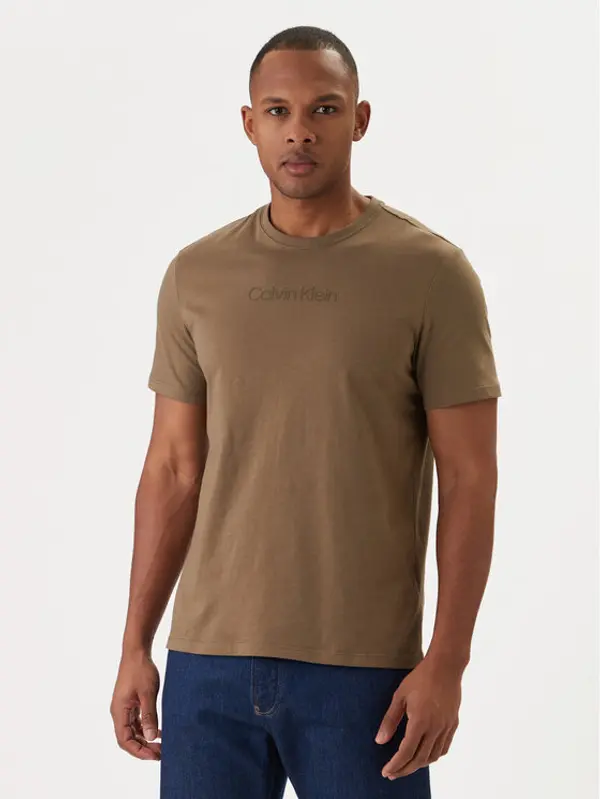 Calvin Klein Calvin Klein T-shirt Logo 30s LV04LD230G Smeđa Regular Fit