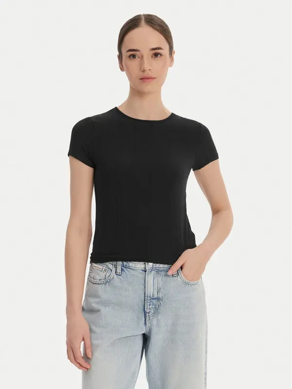 Calvin Klein Calvin Klein T-shirt LV00QS7618 Crna Slim Fit