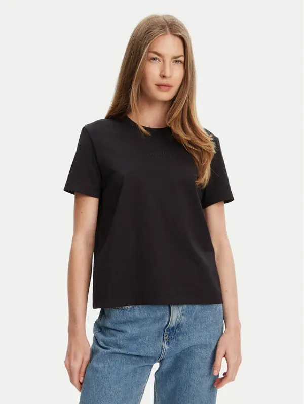 Calvin Klein Calvin Klein T-shirt LV044C905G Crna Regular Fit