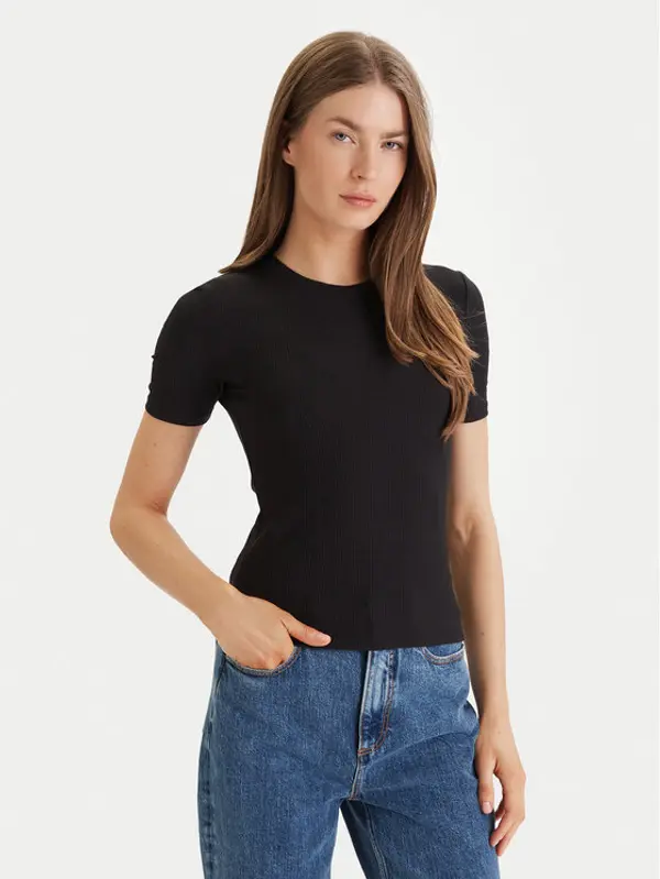 Calvin Klein Calvin Klein T-shirt LV044D246G Crna Slim Fit