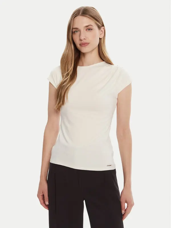 Calvin Klein Calvin Klein T-shirt LV047B275G Écru Slim Fit