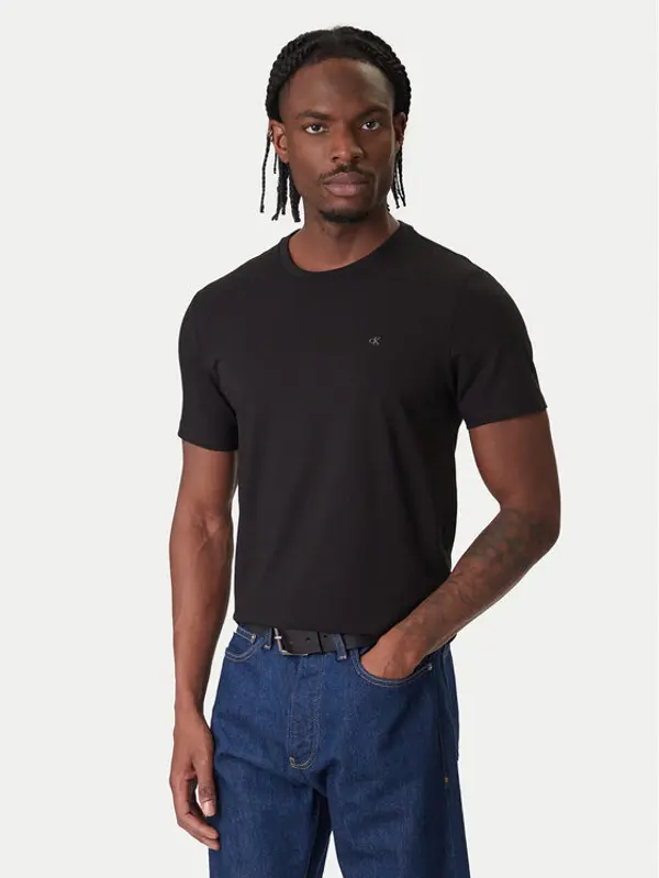 Calvin Klein Calvin Klein T-shirt LV04LC240G Crna Slim Fit