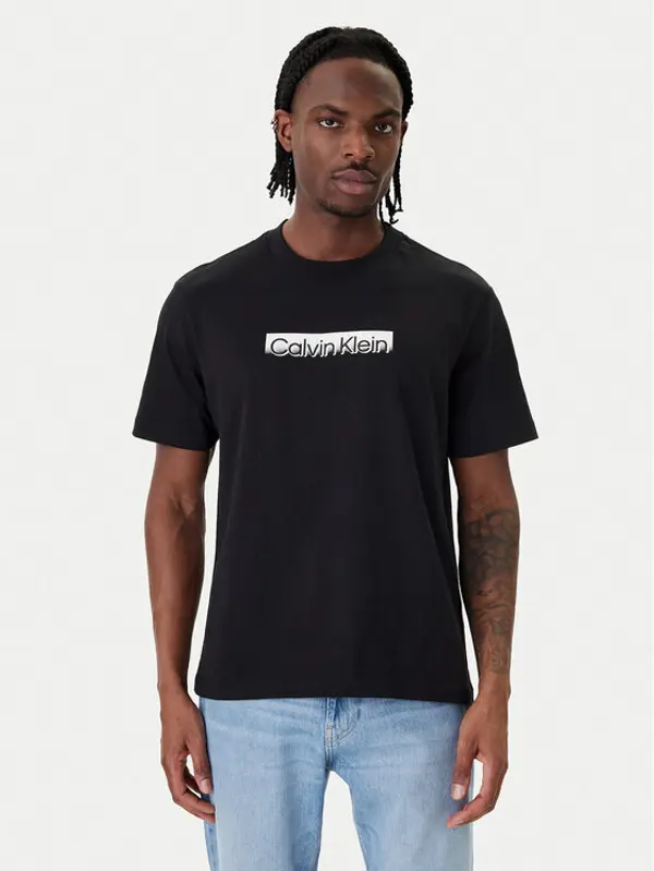 Calvin Klein Calvin Klein T-shirt LV04LF812G Crna Slim Fit