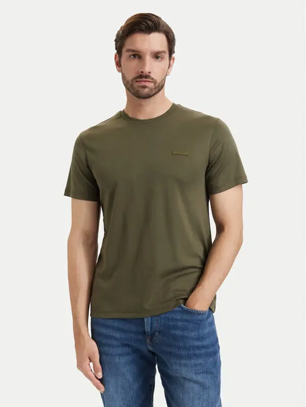 Calvin Klein Calvin Klein T-shirt LV04LG222G Kaki Slim Fit