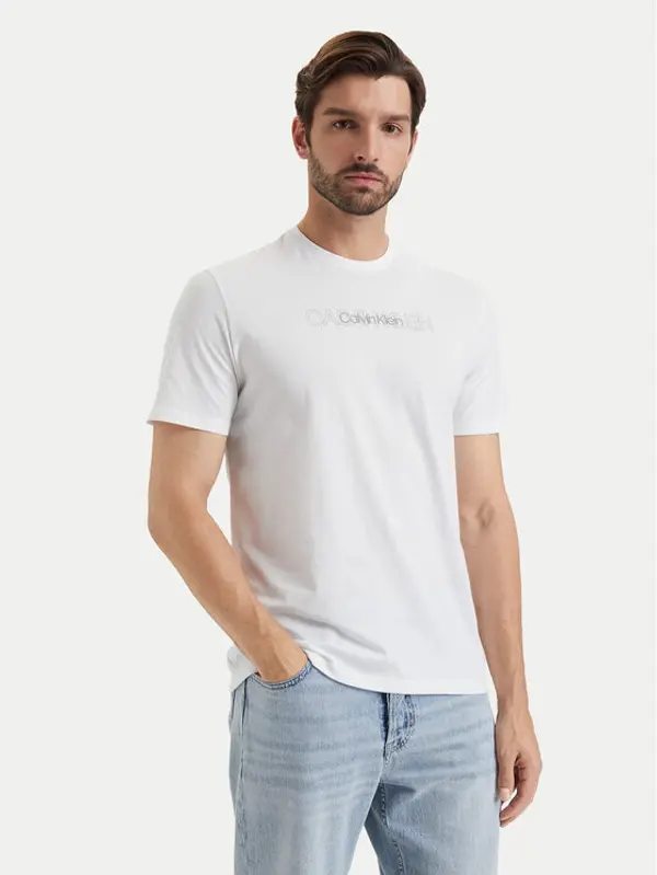 Calvin Klein Calvin Klein T-shirt LV04LH802G Bijela Regular Fit