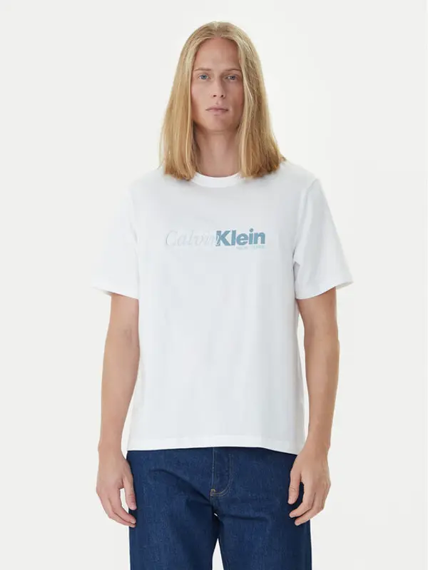 Calvin Klein Calvin Klein T-shirt LV04RD822G Bijela Regular Fit