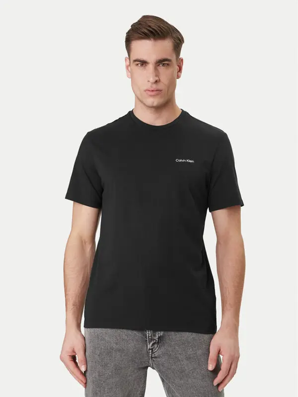 Calvin Klein Calvin Klein T-shirt Micro Logo LV04LC255G Crna Regular Fit