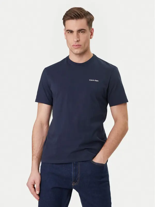 Calvin Klein Calvin Klein T-shirt Micro Logo LV04LC255G Tamnoplava Regular Fit