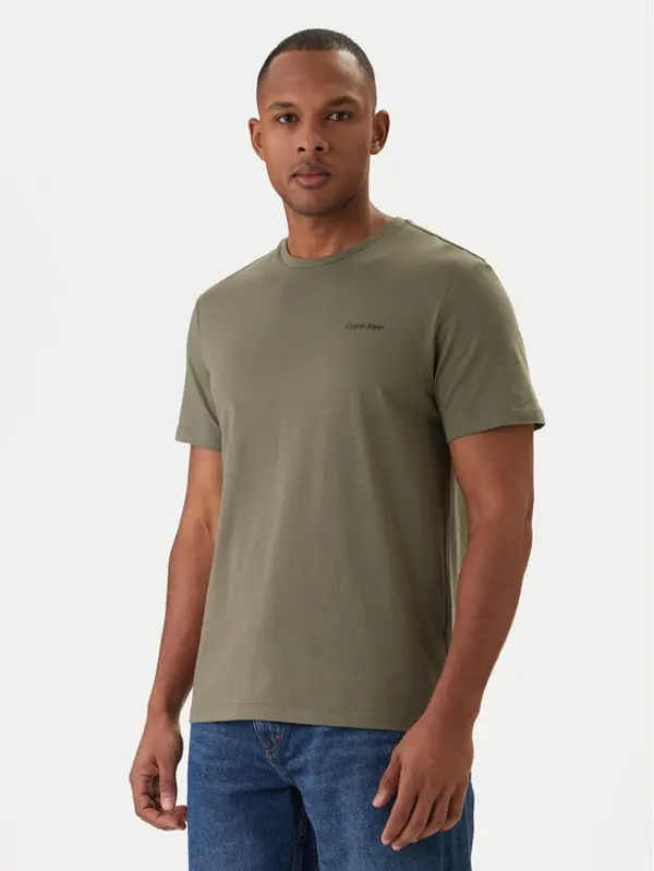 Calvin Klein Calvin Klein T-shirt Micro Logo LV04LC255G Zelena Regular Fit