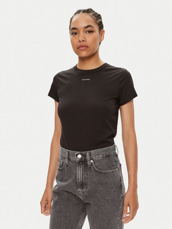 Calvin Klein Calvin Klein T-shirt Nano Logo K20K207212 Crna Slim Fit