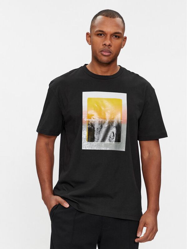 Calvin Klein Calvin Klein T-shirt Sense Layer K10K112394 Crna Regular Fit