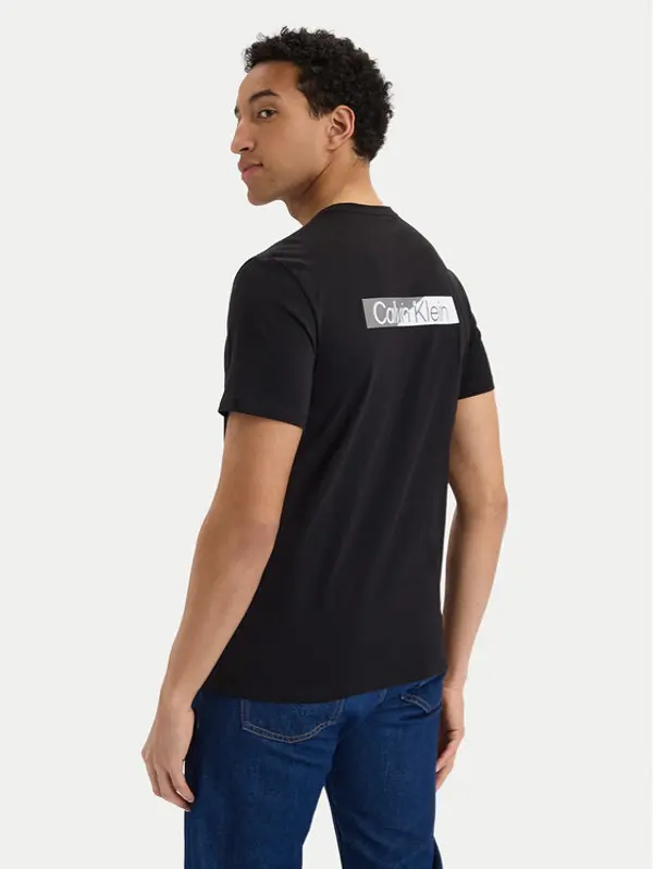 Calvin Klein Calvin Klein T-shirt SS 30s EU LV04LG810G Crna Slim Fit