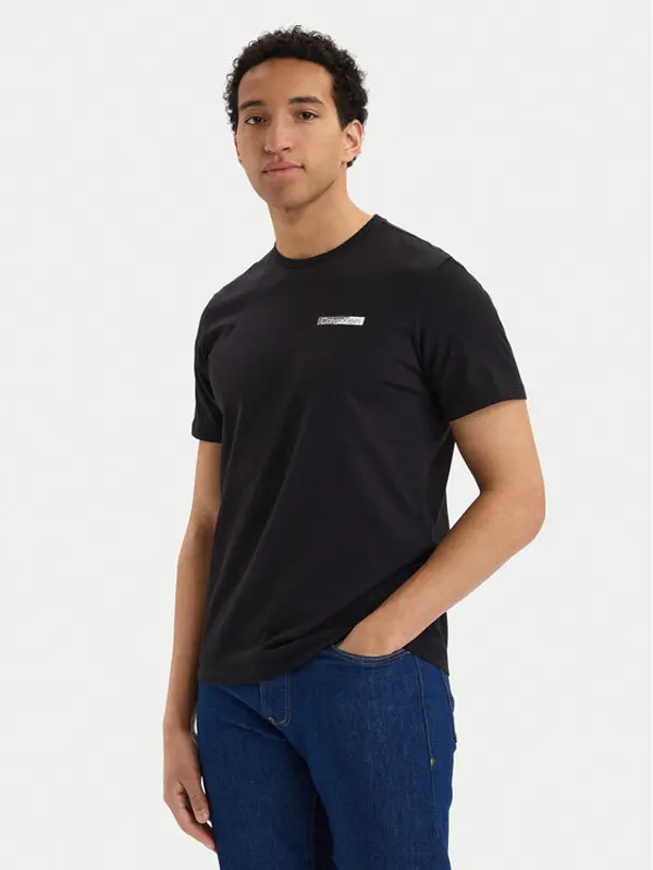 Calvin Klein Calvin Klein T-shirt SS 30s EU LV04LG810G Crna Slim Fit