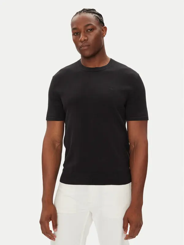 Calvin Klein Calvin Klein T-shirt Supima LV04LC333G Crna Regular Fit