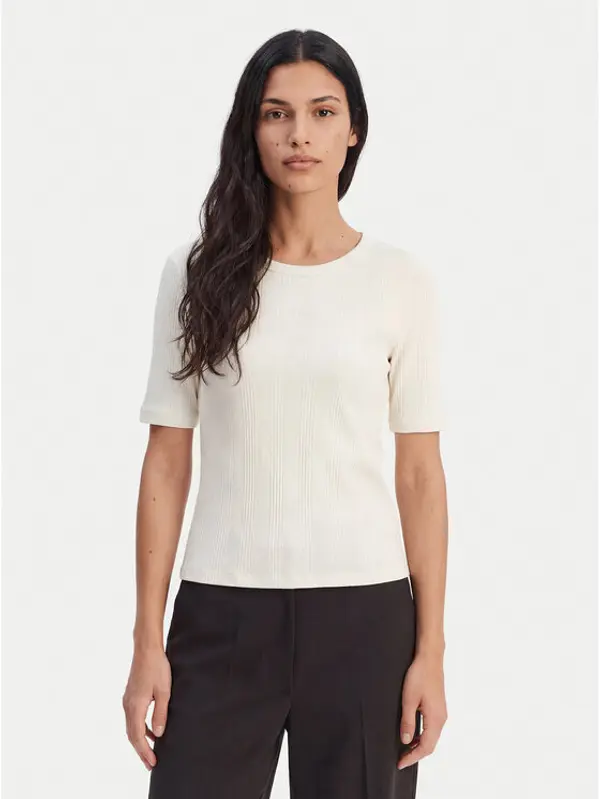 Calvin Klein Calvin Klein T-shirt Varigated LV044F211G Écru Slim Fit