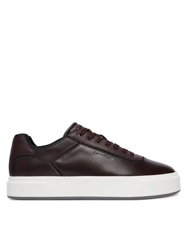 Calvin Klein Calvin Klein Tenisice Basket Cups Oxf Lth-Neo HM0HM02204 Tamno smeđa